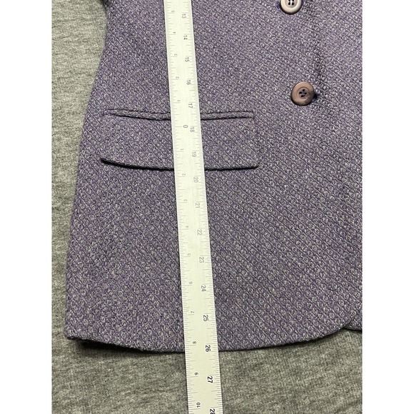 Hillard & Hanson Coat Women’s 4 Purple Tweed Wool Preppy Classic Workcore - Picture 7 of 11